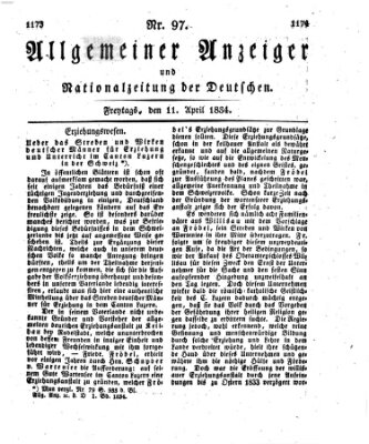 Allgemeiner Anzeiger und Nationalzeitung der Deutschen (Allgemeiner Anzeiger der Deutschen) Freitag 11. April 1834