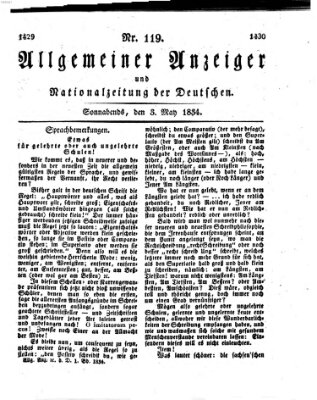 Allgemeiner Anzeiger und Nationalzeitung der Deutschen (Allgemeiner Anzeiger der Deutschen) Samstag 3. Mai 1834