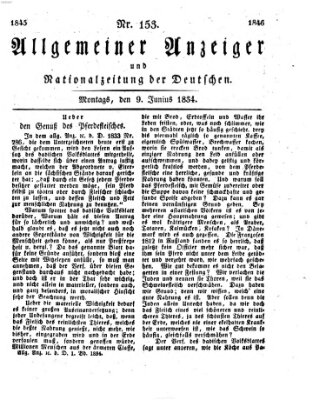 Allgemeiner Anzeiger und Nationalzeitung der Deutschen (Allgemeiner Anzeiger der Deutschen) Montag 9. Juni 1834