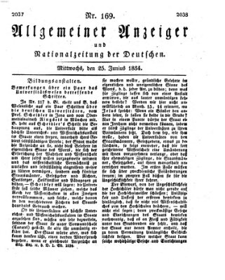 Allgemeiner Anzeiger und Nationalzeitung der Deutschen (Allgemeiner Anzeiger der Deutschen) Mittwoch 25. Juni 1834