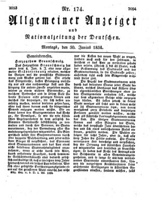 Allgemeiner Anzeiger und Nationalzeitung der Deutschen (Allgemeiner Anzeiger der Deutschen) Montag 30. Juni 1834