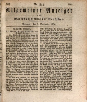 Allgemeiner Anzeiger und Nationalzeitung der Deutschen (Allgemeiner Anzeiger der Deutschen) Freitag 5. September 1834