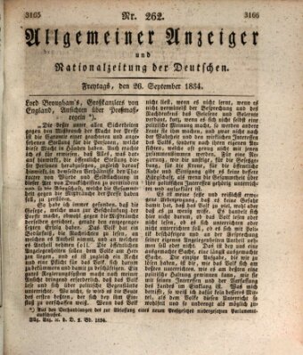 Allgemeiner Anzeiger und Nationalzeitung der Deutschen (Allgemeiner Anzeiger der Deutschen) Freitag 26. September 1834