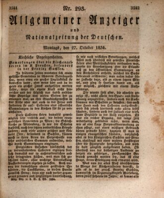 Allgemeiner Anzeiger und Nationalzeitung der Deutschen (Allgemeiner Anzeiger der Deutschen) Montag 27. Oktober 1834