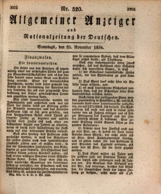 Allgemeiner Anzeiger und Nationalzeitung der Deutschen (Allgemeiner Anzeiger der Deutschen) Sonntag 23. November 1834