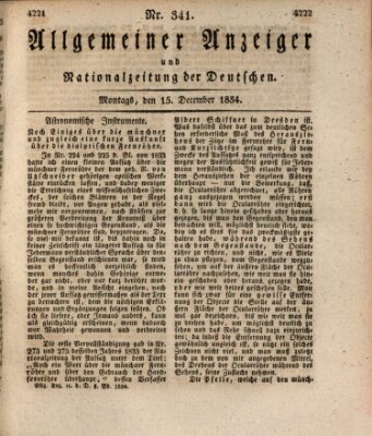 Allgemeiner Anzeiger und Nationalzeitung der Deutschen (Allgemeiner Anzeiger der Deutschen) Montag 15. Dezember 1834