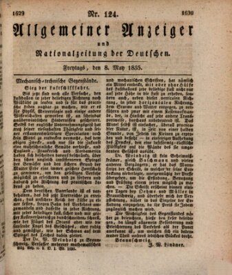 Allgemeiner Anzeiger und Nationalzeitung der Deutschen (Allgemeiner Anzeiger der Deutschen) Freitag 8. Mai 1835