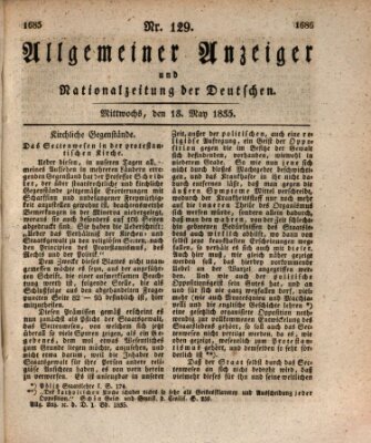 Allgemeiner Anzeiger und Nationalzeitung der Deutschen (Allgemeiner Anzeiger der Deutschen) Mittwoch 13. Mai 1835