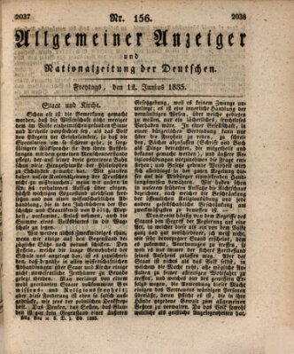 Allgemeiner Anzeiger und Nationalzeitung der Deutschen (Allgemeiner Anzeiger der Deutschen) Freitag 12. Juni 1835