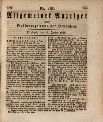 Allgemeiner Anzeiger und Nationalzeitung der Deutschen (Allgemeiner Anzeiger der Deutschen) Freitag 19. Juni 1835