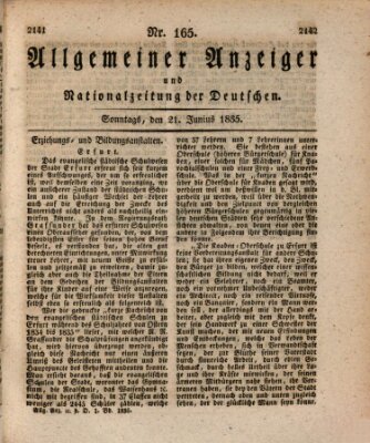 Allgemeiner Anzeiger und Nationalzeitung der Deutschen (Allgemeiner Anzeiger der Deutschen) Sonntag 21. Juni 1835