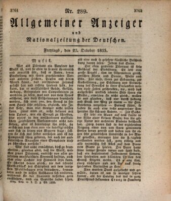 Allgemeiner Anzeiger und Nationalzeitung der Deutschen (Allgemeiner Anzeiger der Deutschen) Freitag 23. Oktober 1835