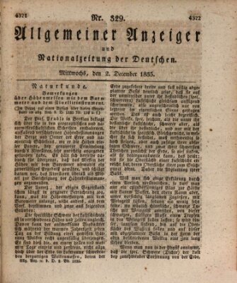 Allgemeiner Anzeiger und Nationalzeitung der Deutschen (Allgemeiner Anzeiger der Deutschen) Mittwoch 2. Dezember 1835