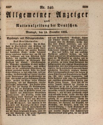 Allgemeiner Anzeiger und Nationalzeitung der Deutschen (Allgemeiner Anzeiger der Deutschen) Montag 14. Dezember 1835