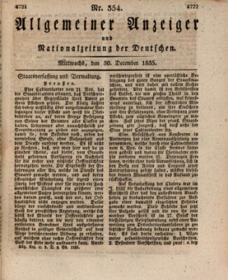 Allgemeiner Anzeiger und Nationalzeitung der Deutschen (Allgemeiner Anzeiger der Deutschen) Mittwoch 30. Dezember 1835