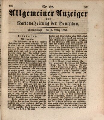 Allgemeiner Anzeiger und Nationalzeitung der Deutschen (Allgemeiner Anzeiger der Deutschen) Donnerstag 3. März 1836