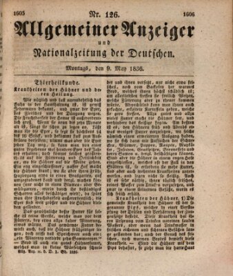 Allgemeiner Anzeiger und Nationalzeitung der Deutschen (Allgemeiner Anzeiger der Deutschen) Montag 9. Mai 1836