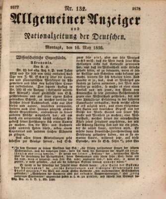 Allgemeiner Anzeiger und Nationalzeitung der Deutschen (Allgemeiner Anzeiger der Deutschen) Montag 16. Mai 1836