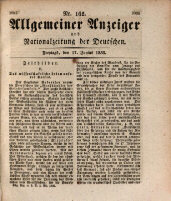 Allgemeiner Anzeiger und Nationalzeitung der Deutschen (Allgemeiner Anzeiger der Deutschen) Freitag 17. Juni 1836