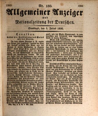 Allgemeiner Anzeiger und Nationalzeitung der Deutschen (Allgemeiner Anzeiger der Deutschen) Dienstag 5. Juli 1836