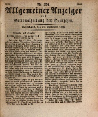 Allgemeiner Anzeiger und Nationalzeitung der Deutschen (Allgemeiner Anzeiger der Deutschen) Samstag 24. September 1836