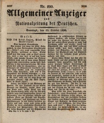 Allgemeiner Anzeiger und Nationalzeitung der Deutschen (Allgemeiner Anzeiger der Deutschen) Sonntag 23. Oktober 1836