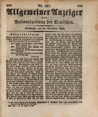 Allgemeiner Anzeiger und Nationalzeitung der Deutschen (Allgemeiner Anzeiger der Deutschen) Dienstag 29. November 1836