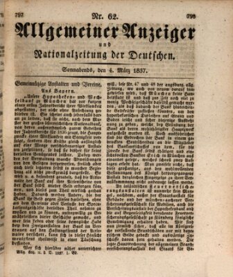 Allgemeiner Anzeiger und Nationalzeitung der Deutschen (Allgemeiner Anzeiger der Deutschen) Samstag 4. März 1837