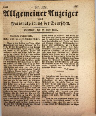 Allgemeiner Anzeiger und Nationalzeitung der Deutschen (Allgemeiner Anzeiger der Deutschen) Dienstag 9. Mai 1837