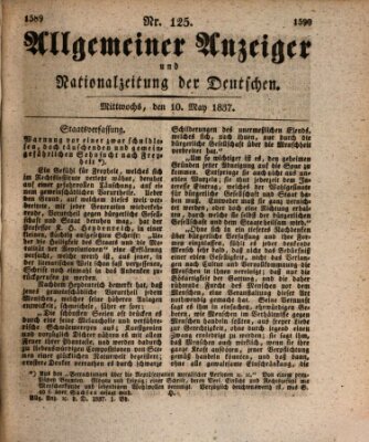 Allgemeiner Anzeiger und Nationalzeitung der Deutschen (Allgemeiner Anzeiger der Deutschen) Mittwoch 10. Mai 1837