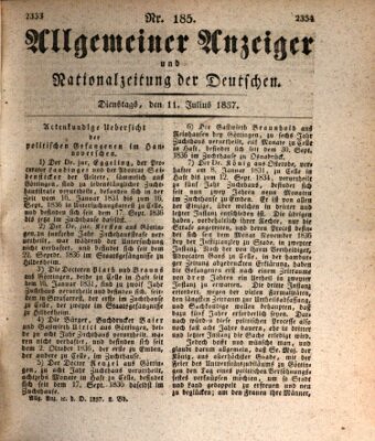 Allgemeiner Anzeiger und Nationalzeitung der Deutschen (Allgemeiner Anzeiger der Deutschen) Dienstag 11. Juli 1837