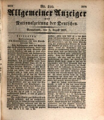 Allgemeiner Anzeiger und Nationalzeitung der Deutschen (Allgemeiner Anzeiger der Deutschen) Samstag 5. August 1837