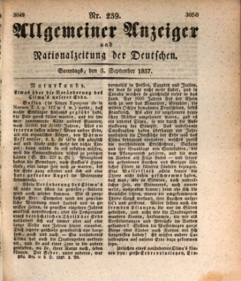 Allgemeiner Anzeiger und Nationalzeitung der Deutschen (Allgemeiner Anzeiger der Deutschen) Sonntag 3. September 1837