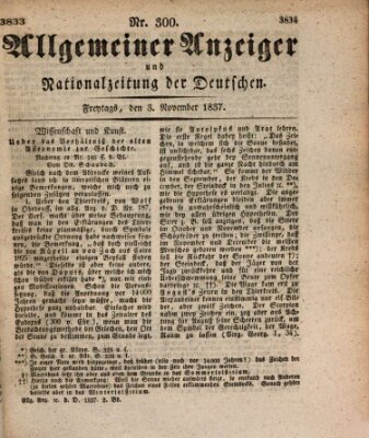 Allgemeiner Anzeiger und Nationalzeitung der Deutschen (Allgemeiner Anzeiger der Deutschen) Freitag 3. November 1837