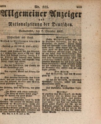 Allgemeiner Anzeiger und Nationalzeitung der Deutschen (Allgemeiner Anzeiger der Deutschen) Samstag 9. Dezember 1837