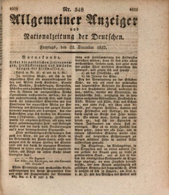 Allgemeiner Anzeiger und Nationalzeitung der Deutschen (Allgemeiner Anzeiger der Deutschen) Freitag 22. Dezember 1837