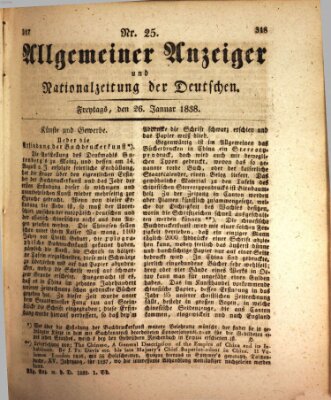 Allgemeiner Anzeiger und Nationalzeitung der Deutschen (Allgemeiner Anzeiger der Deutschen) Freitag 26. Januar 1838