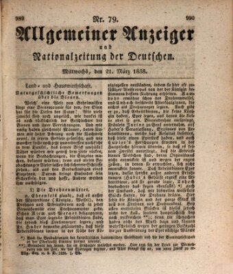 Allgemeiner Anzeiger und Nationalzeitung der Deutschen (Allgemeiner Anzeiger der Deutschen) Mittwoch 21. März 1838