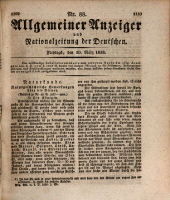 Allgemeiner Anzeiger und Nationalzeitung der Deutschen (Allgemeiner Anzeiger der Deutschen) Freitag 30. März 1838