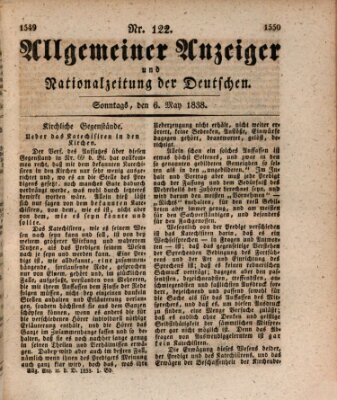 Allgemeiner Anzeiger und Nationalzeitung der Deutschen (Allgemeiner Anzeiger der Deutschen) Sonntag 6. Mai 1838