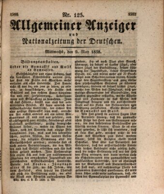 Allgemeiner Anzeiger und Nationalzeitung der Deutschen (Allgemeiner Anzeiger der Deutschen) Mittwoch 9. Mai 1838