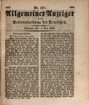 Allgemeiner Anzeiger und Nationalzeitung der Deutschen (Allgemeiner Anzeiger der Deutschen) Freitag 11. Mai 1838