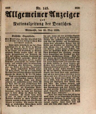 Allgemeiner Anzeiger und Nationalzeitung der Deutschen (Allgemeiner Anzeiger der Deutschen) Mittwoch 30. Mai 1838