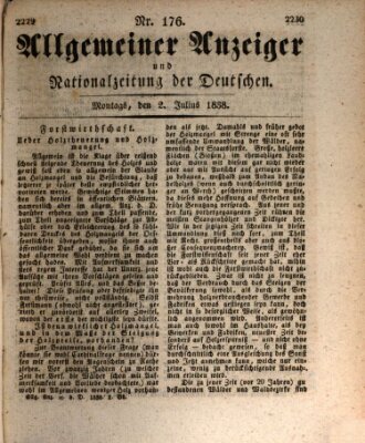 Allgemeiner Anzeiger und Nationalzeitung der Deutschen (Allgemeiner Anzeiger der Deutschen) Montag 2. Juli 1838