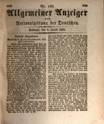 Allgemeiner Anzeiger und Nationalzeitung der Deutschen (Allgemeiner Anzeiger der Deutschen) Freitag 6. Juli 1838