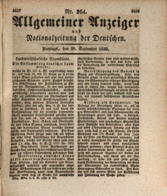 Allgemeiner Anzeiger und Nationalzeitung der Deutschen (Allgemeiner Anzeiger der Deutschen) Freitag 28. September 1838