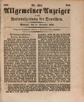 Allgemeiner Anzeiger und Nationalzeitung der Deutschen (Allgemeiner Anzeiger der Deutschen) Montag 31. Dezember 1838