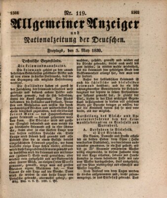 Allgemeiner Anzeiger und Nationalzeitung der Deutschen (Allgemeiner Anzeiger der Deutschen) Freitag 3. Mai 1839