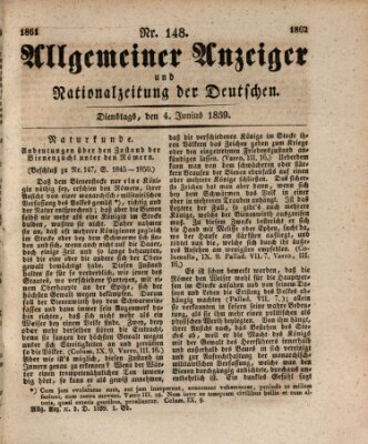 Allgemeiner Anzeiger und Nationalzeitung der Deutschen (Allgemeiner Anzeiger der Deutschen) Dienstag 4. Juni 1839