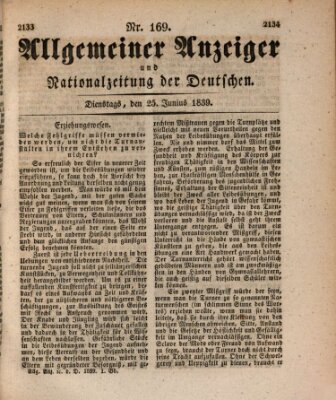 Allgemeiner Anzeiger und Nationalzeitung der Deutschen (Allgemeiner Anzeiger der Deutschen) Dienstag 25. Juni 1839